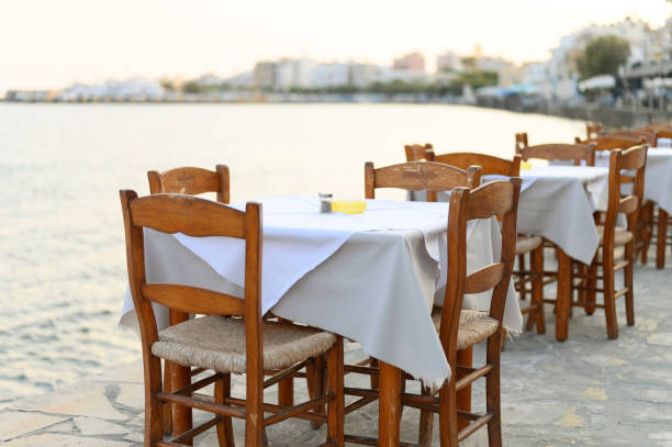 istock cafe tables on the sea mediterranean embankment. selective focus 1262285297