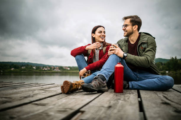 istock Relaxation at hiking near lake 1262293155