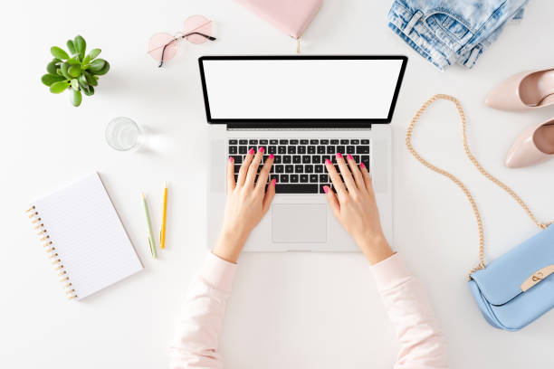 istock Woman using laptop. Online shopping concept 1262294430
