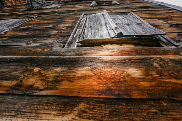 Old wooden window. Thailand traditional style.