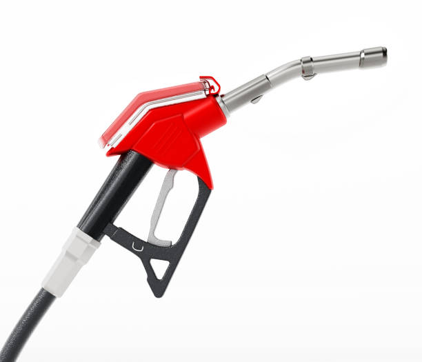 istock Fictitious red fuel pump isolated on white 1262295962