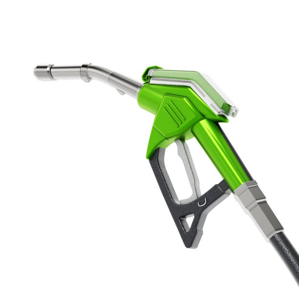 istock Fictitious green fuel pump isolated on white 1262295994