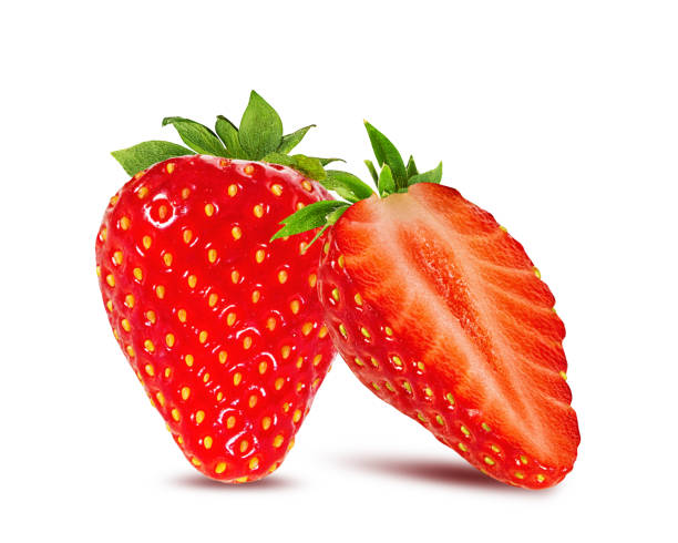 istock Strawberry isolated on white background with clipping path 1262297189