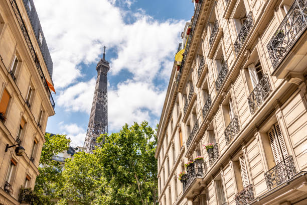 istock The Eiffel Tower from a residential street in Paris 1262297253