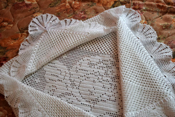 istock Envelope for newborns. Knitted envelope for newborn 1262298895