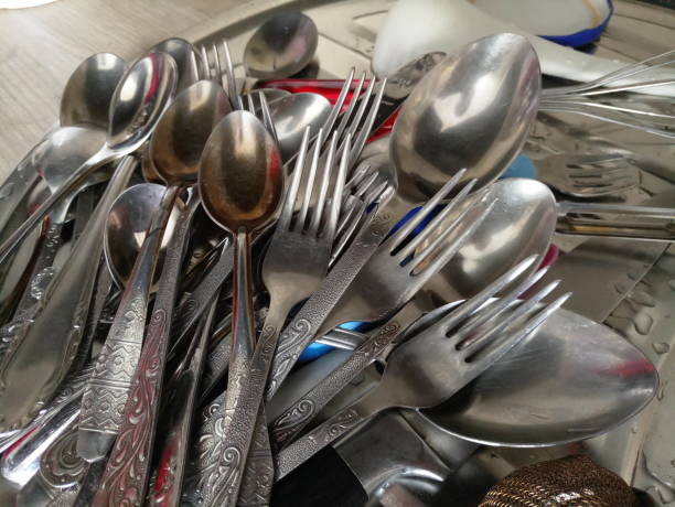 istock vintage forks and spoons in a pile in the kitchen 1262299051
