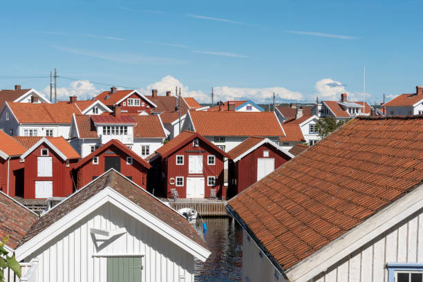 istock Rooftops at Gullhomen in Sweden 1262299460
