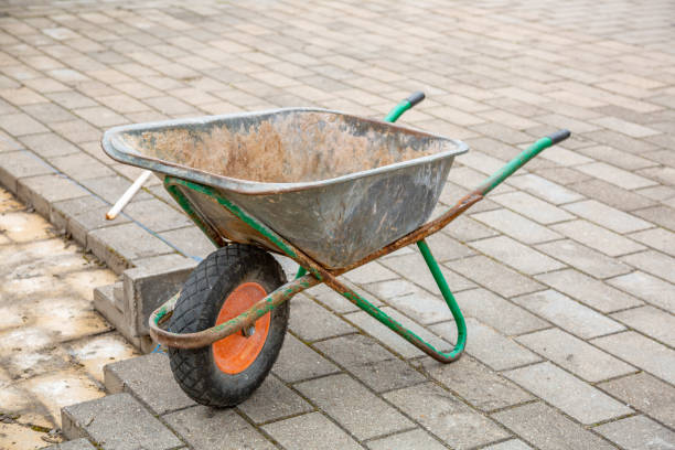 istock Old gray household wheel barrow 1262302770