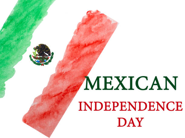 Young woman looking around and walking holding Mexican flag through the market