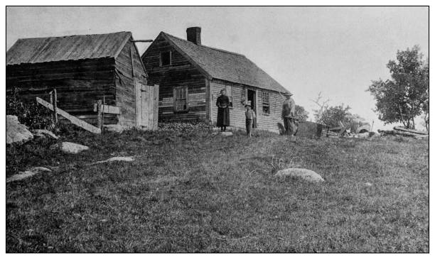 istock Antique black and white photo: New England 1262304438