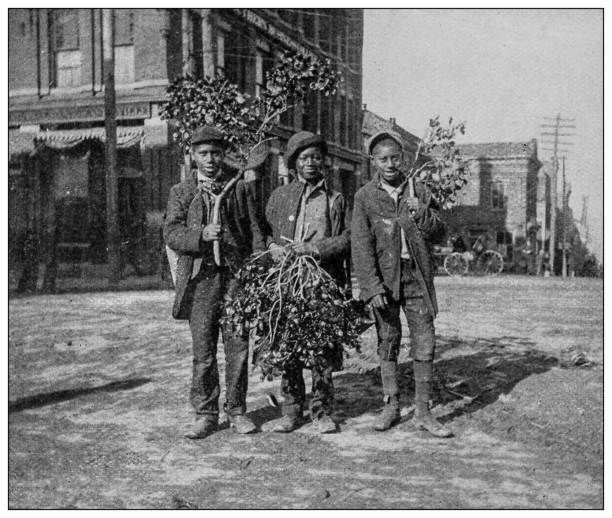 Antique black and white photo: Scenes in Georgia and Alabama Antique black and white photo: Scenes in Georgia and Alabama african american culture photos stock illustrations