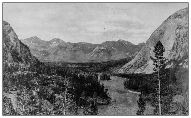 istock Antique black and white photo: Canadian valley 1262306364