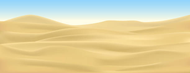 ilustrações de stock, clip art, desenhos animados e ícones de desert is a minimalist landscape. vector illustration in 3d concept. - sand dune illustrations