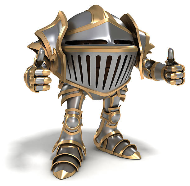 knight - knight cartoon three dimensional shape humor stock-fotos und bilder