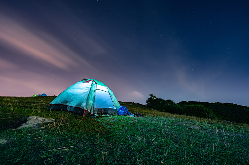 Camping Tent in Grass Island, Hong Kong