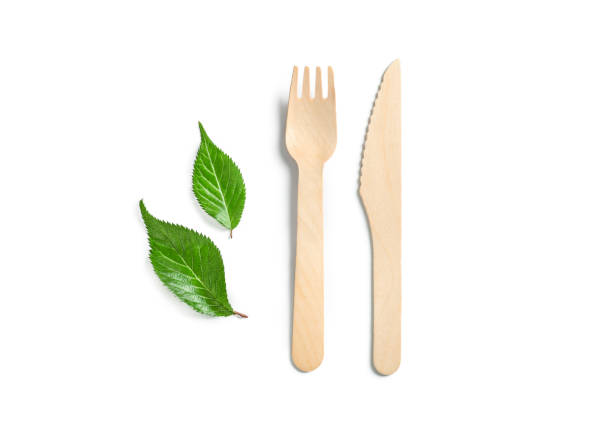 Eco wooden fork and knife