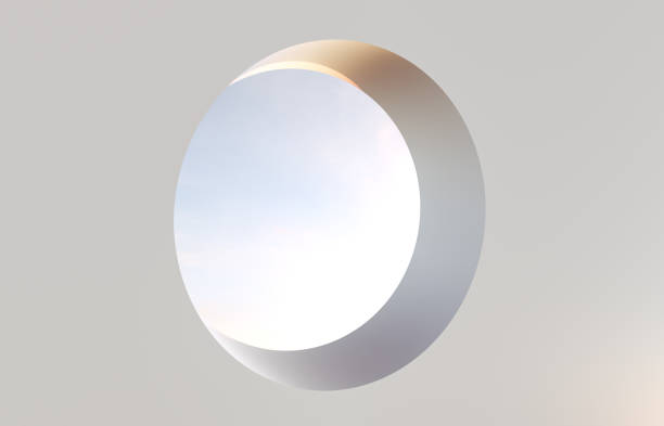 istock Winter scene with geometrical circle frame. sky view. 1262317257
