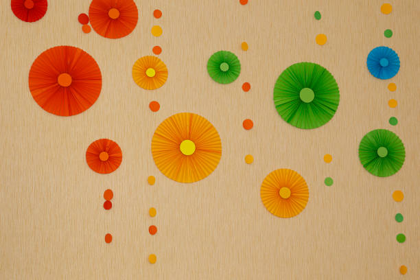istock background with flbackground with flowers, paper decor on the wallowers 1262319196