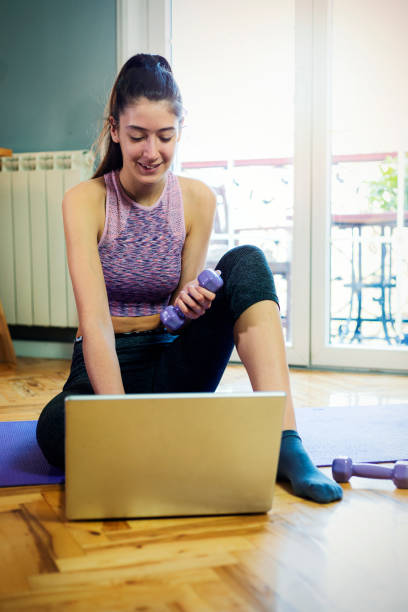 istock Home exercising#stay at home 1262324077