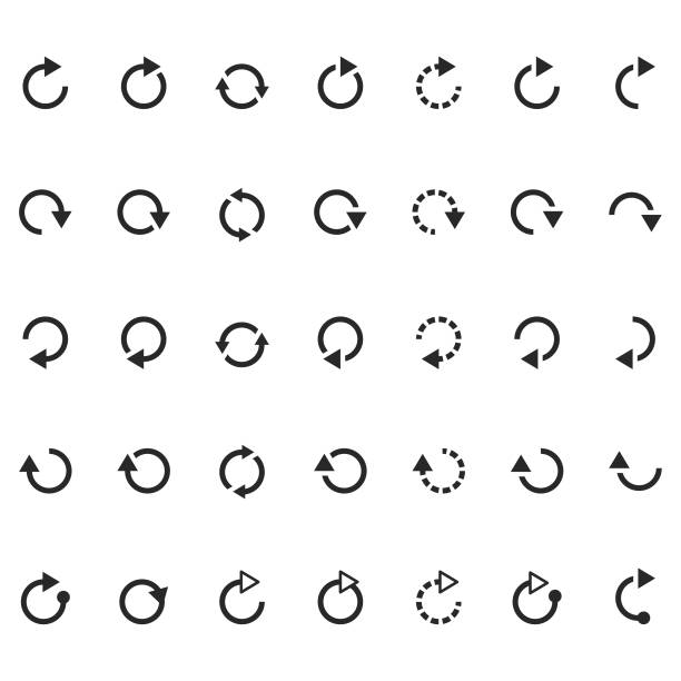 Arrow icon set Arrow icon set refresh stock illustrations