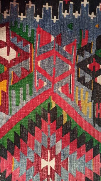 istock Colorful geometric traditional Turkish carpet design 1262330828