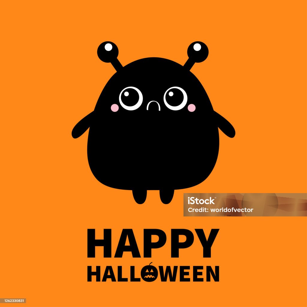 Feliz Halloween. Conjunto De Monstro Ícone. Kawaii Bonito