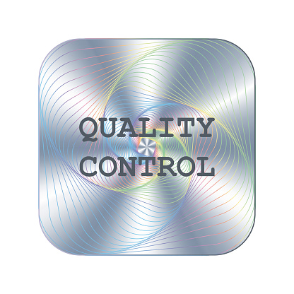 Quality Control Square Hologram Realistic Sticker Vector Element For ...