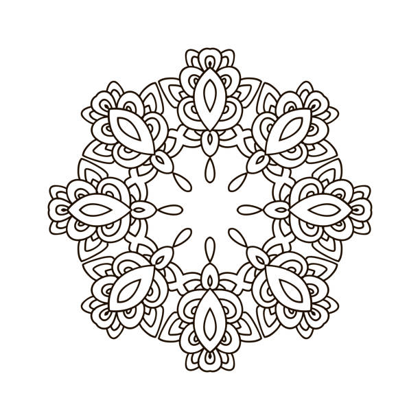 ilustrações de stock, clip art, desenhos animados e ícones de mandala coloring book - tibet india tibetan culture buddhism