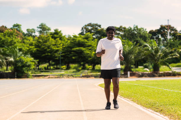 istock sport runner black man wear feet shoe active running training 1262342523
