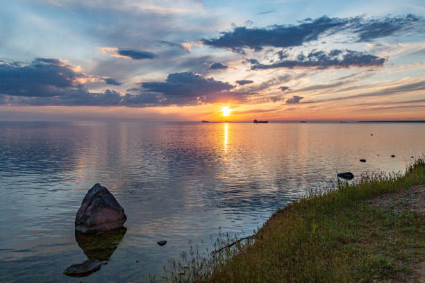 istock Beautiful sunset with colourful sky and clouds 1262346347