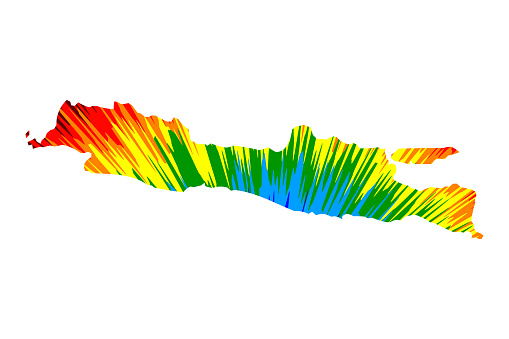 Java Map Line Art Java Map Is Designed Rainbow Abstract Colorful Pattern Java Map Made Of ...