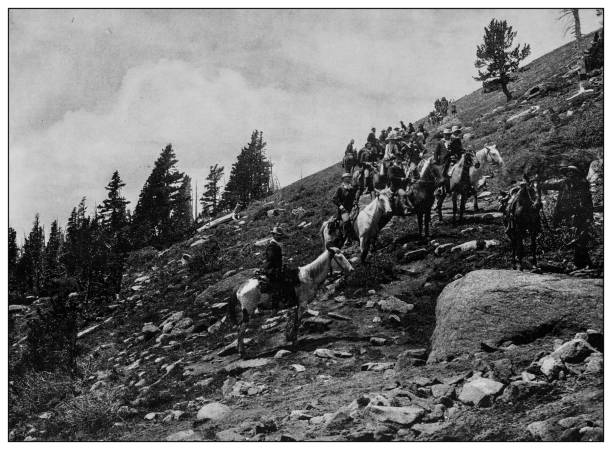 istock Antique black and white photo: Pike's Peak 1262349426