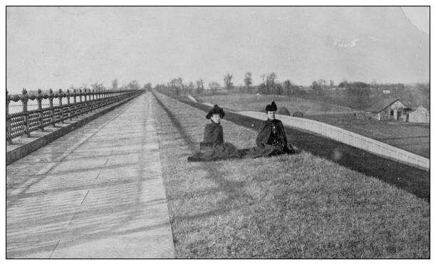 istock Antique black and white photo: Louisville, KY, Picnic grounds 1262356531
