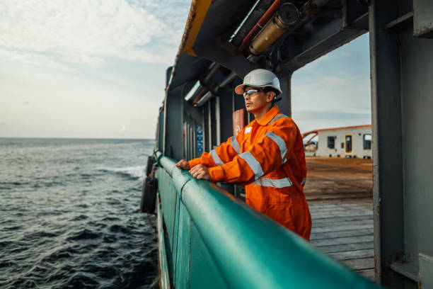 istock Filipino deck Officer on deck of vessel or ship 1262357031