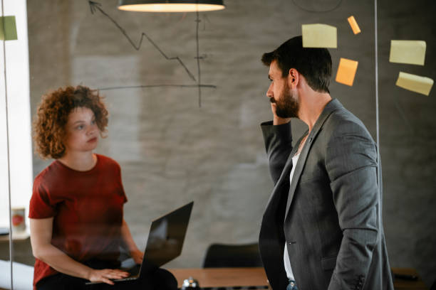 istock Young businessman working in the office. 1262359367