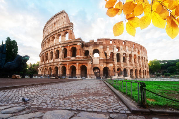 istock Colosseum at sunset in Rome, Italy 1262381536