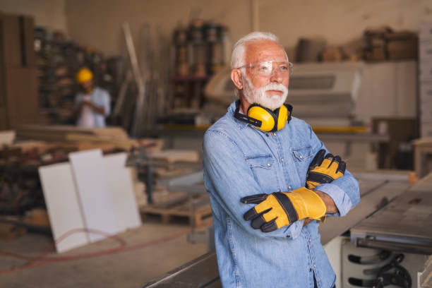 istock Carpentry business owner thinking about new project 1262381754