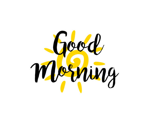 Hand Drawn Lettering Good Morning Illustration Stock Illustration -  Download Image Now - Waking up, Computer Graphic, Morning - iStock