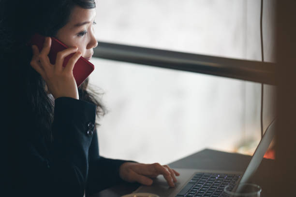 istock Young businesswoman working at restaurant 1262388691