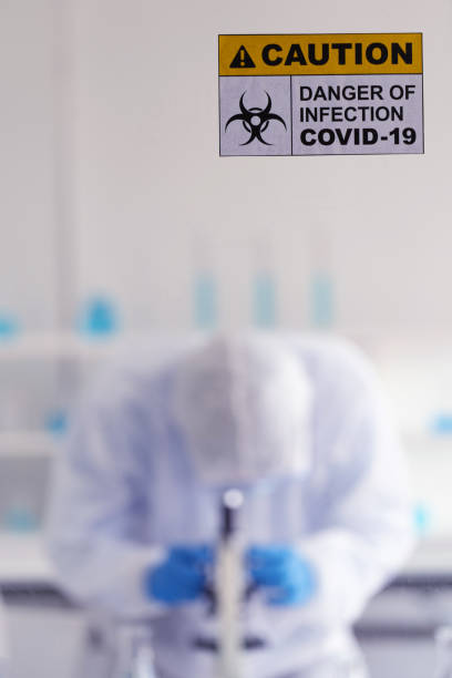 istock COVID-19 Signage at Lab 1262389427