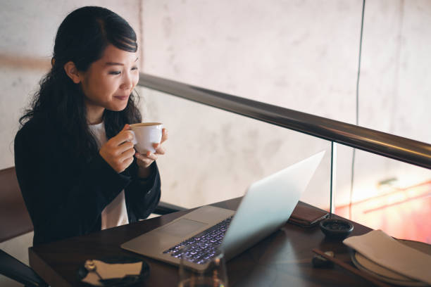 istock Young businesswoman working at restaurant 1262389946