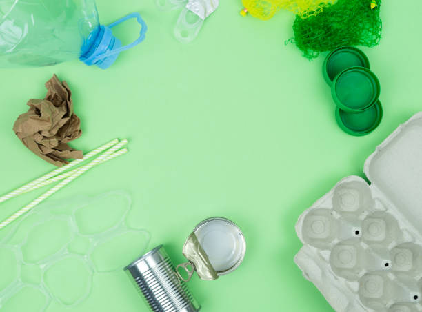 istock Objects to recycle and space in the center for copying. Copy space. 1262392566