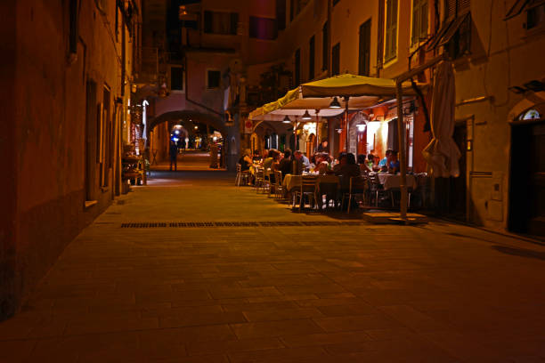 istock Street Cafe at Night in Monterosso 1262395020