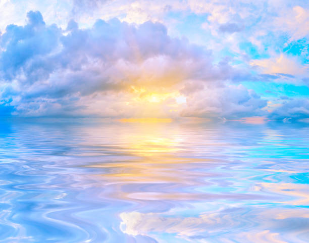 istock Background with sky over the water 1262396495