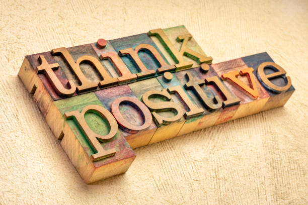 istock Think positive word abstract in wood type, inspirational concept 1262396691