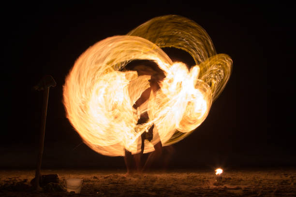 istock Fire juggler on the beach, photo 5 1262403917