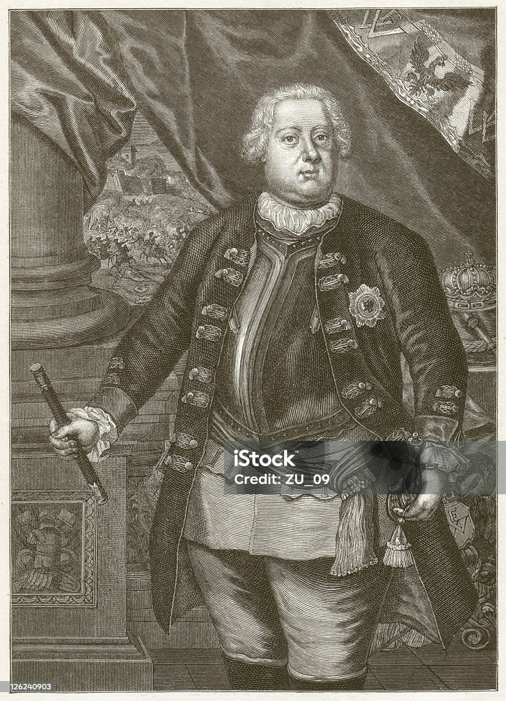 Frederick William I (1688-1740 - Lizenzfrei Apfelsorte King Stock-Illustration