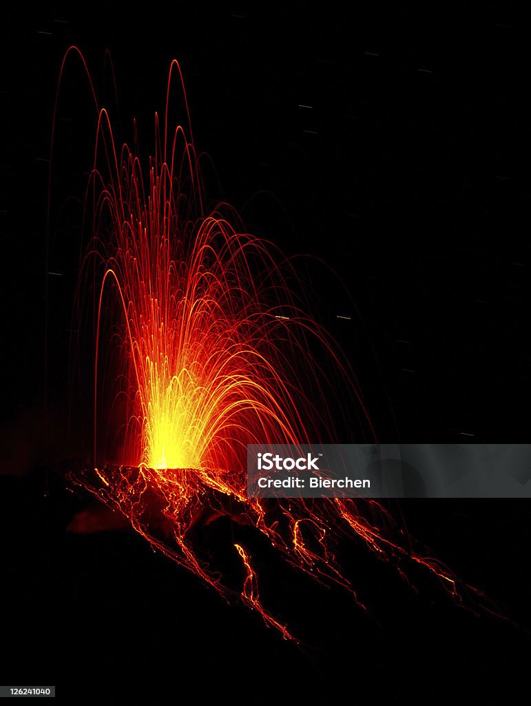 Spektakulärer Ausbruch Vulkan - Lizenzfrei Eruption Stock-Foto