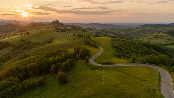 istock Badlands and rossena castle at sunset 1262413574