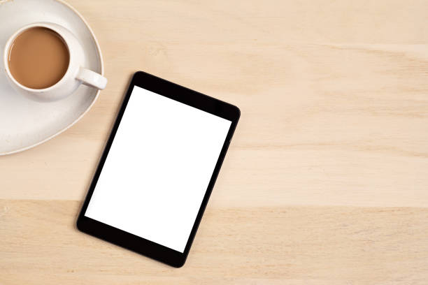 istock Styled minimal desktop mockup with organic color stationary, coffee cup, notepad. Freelancer, social media blogger concept. Flat lay, top view, copy space. 1262413995